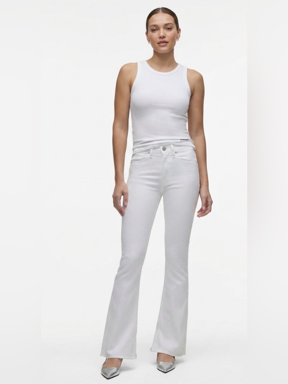 Hudson Jeans White Holly Flare size 32